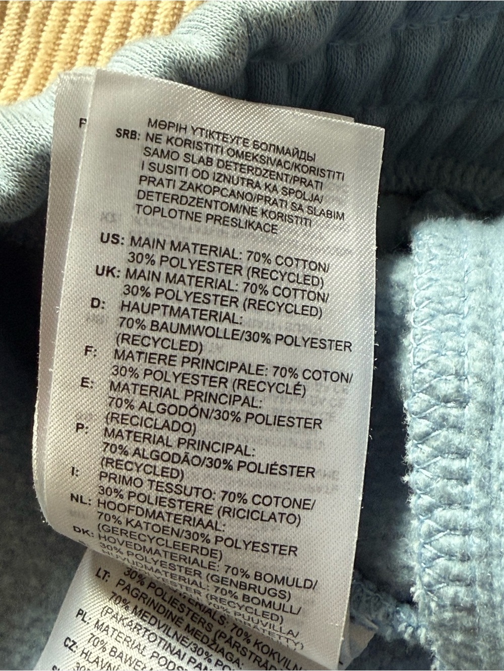 Adidas Light Blue Trefoil Fleece Lounge Sweat Shorts 9” Inseam Men’s Large - Picture 8 of 13
